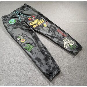 Reason Brand Mens Authentic Black Jogger Pants Size XL Smile Cash Money